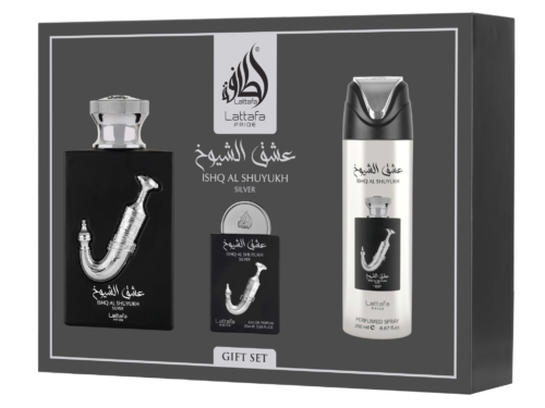 Lattafa - Giftset ISHQ AL SHUYUKH SILVER -3pc